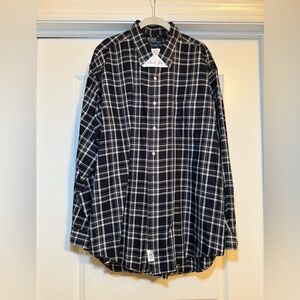 Polo by Ralph Lauren Black and White Plaid Men's Shirt Button Down Size XL